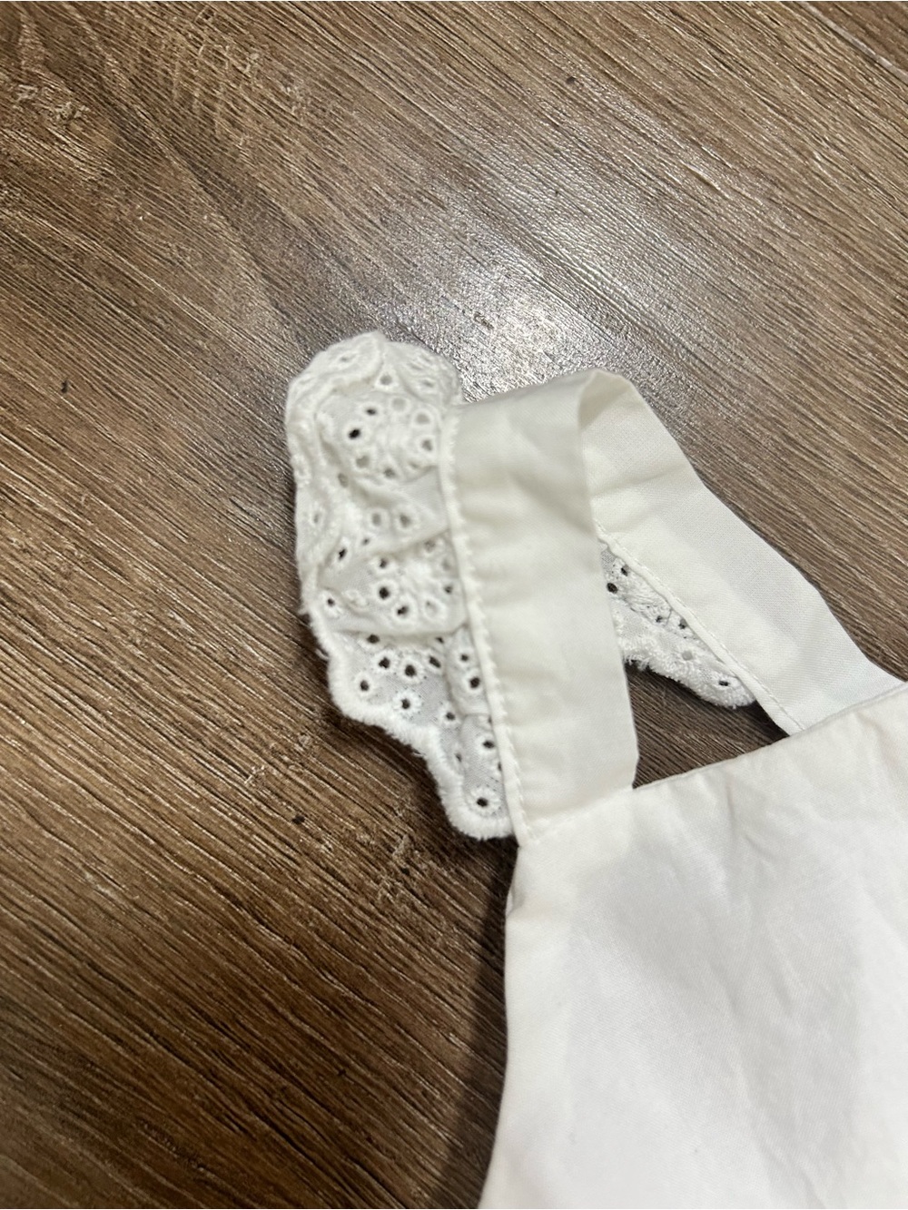 child of mine White Eyelet Dress with Ruffled Straps - Picture 4 of 7